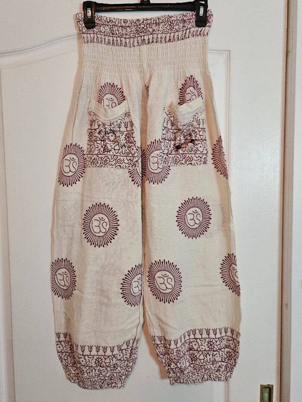 100% Cotton Hippie Harem Pants Women Boho Hippie Bohemian Yoga Beach Free Size